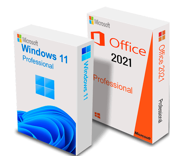 Microsoft Windows 11 Professional + Microsoft Office 2021 Professional Plus  - USA