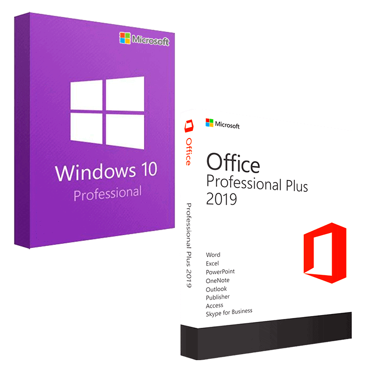 Microsoft Windows 10 Professional + Microsoft Office 2019 Professional Plus